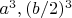 $a^3, (b/2)^3$