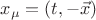 $x_\mu=(t, -\vec x)$