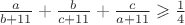 $\frac{a}{b+11}+\frac{b}{c+11}+\frac{c}{a+11}\geqslant \frac{1}{4}$