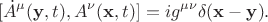$$[\dot{A}^\mu(\mathbf{y},t), A^\nu(\mathbf{x},t)]=ig^{\mu\nu}\delta(\mathbf{x-y}).$$