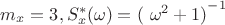 $m_x=3,   S_x^*{(\omega)}= {(\ \omega^2+1)}^{-1} $