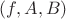 $(f,A,B)$