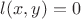 $l(x,y)=0$