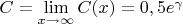 $C=\lim \limits_{x \to \infty} {C(x)}=0,5e^{\gamma}$