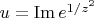 $u = \operatorname{Im}e^{1/z^2}$