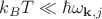 $k_BT\ll \hbar \omega_{\mathbf{k},j}$