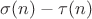 $\sigma(n) - \tau(n)$