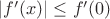 $|f'(x)| \leq f'(0)$