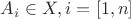 $A_i \in X, i=[1,n]$