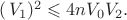 $(\left V_1)^2\leqslant 4nV_0V_2.$