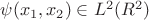 $\psi(x_1,x_2)\in L^2(R^2)$