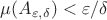 $\mu(A_{\varepsilon,\delta}) < \varepsilon/\delta$