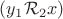 $(y_1\mathcal{R}_2x)$
