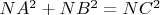 $NA^2 + NB^2 = NC^2$