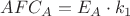 $AFC_A = E_A \cdot k_1$