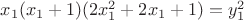 $x_1(x_1+1)(2x_1^2+2x_1+1)=y_1^2$