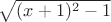 $\sqrt{(x+1)^2-1}$