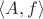 $\langle A,f\rangle$
