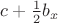 $c+\frac{1}{2}b_x$