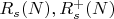 $R_s(N), R^{+}_s(N)$