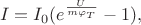 $$I = I_{0}(e^{\frac{U}{m \varphi_T}} - 1),$$