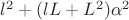 $l^2+(lL+L^2)\alpha^2$