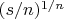 $(s/n)^{1/n}$