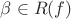 $\beta\in R(f)$