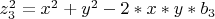 $ z_3^2=x^2+y^2-2*x*y*b_3 $