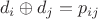 $$d_i \oplus d_j=p_{ij}$$