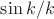 $\sin k/k$
