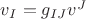 $v_I = g_{IJ} v^J$