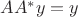 $AA^*y=y$