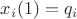 $x_i(1)=q_i$