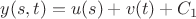 $y(s,t)=u(s)+v(t)+C_1$