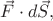 $\vec{F}\cdot d\vec{S},$ $\vec{F}\cdot d\vec{S},$