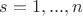 $s=1,...,n$