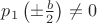 $p_1\left(\pm\frac{b}{2}\right) \neq 0$