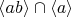 $\langle ab \rangle \cap \langle a \rangle$