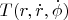 $T(r,\dot r,\dot\phi)$