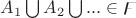 $A_1 \bigcup A_2\bigcup... \in \digamma$