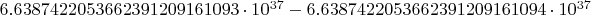 $6.6387422053662391209161093\cdot10^{37} - 6.6387422053662391209161094\cdot10^{37}$