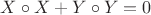 $X\circ X+Y\circ Y=0$