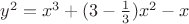 $y^2=x^3+(3-\frac{1}{3})x^2-x$