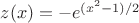 $z(x)=-e^{(x^2-1)/2}$