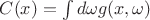 $C(x)=\int d\omega g(x,\omega)$