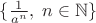 $\{{1\over a^n},\;n\in\mathbb N\}$