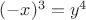 $(-x)^3=y^4$