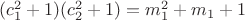 $(c_1^2+1)(c_2^2+1)=m_1^2+m_1+1$
