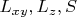 $L_{xy}, L_z, S$